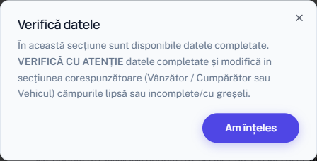 Mesajul afișat la intrarea în Previzualizare.